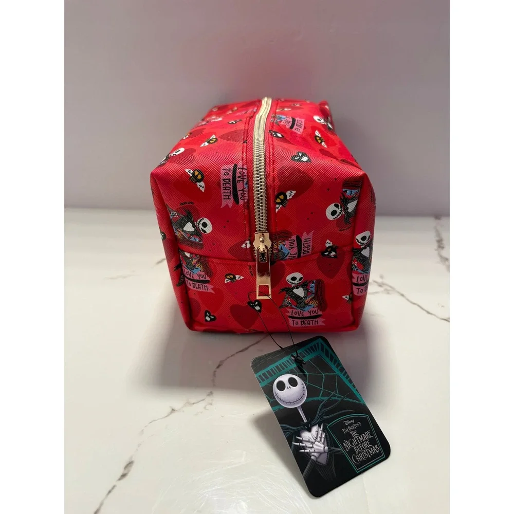 Disney Nightmare Before Christmas Jack Sally Love‎ You To Death Makeup Bag Red
